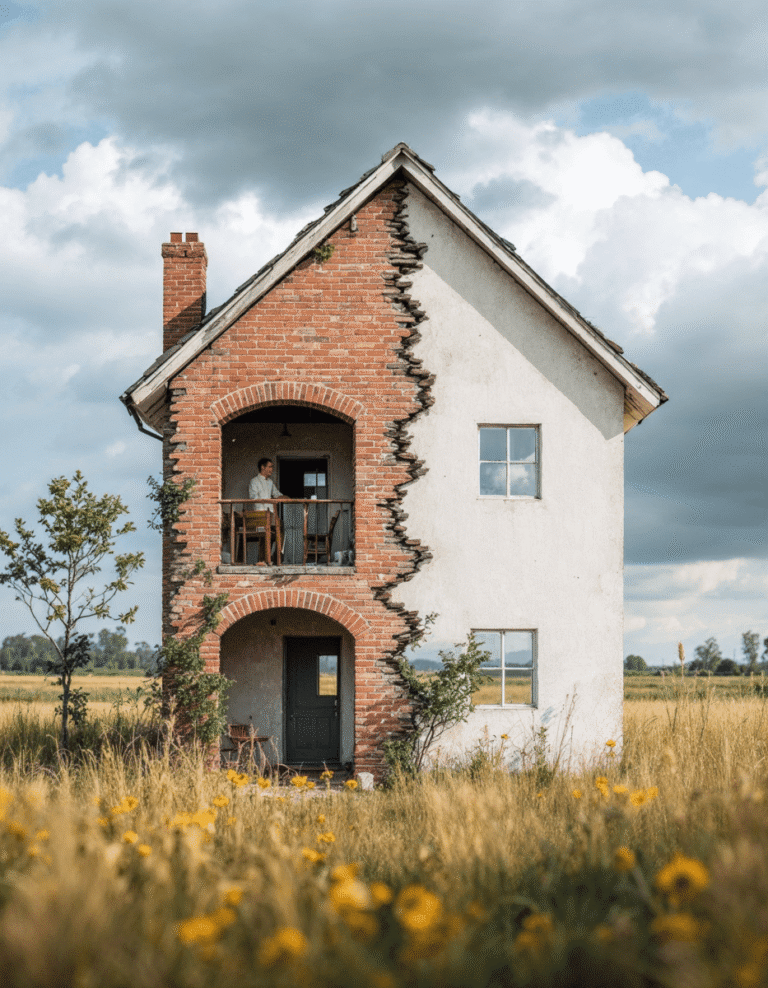 freepik a house broke into two parts 62738